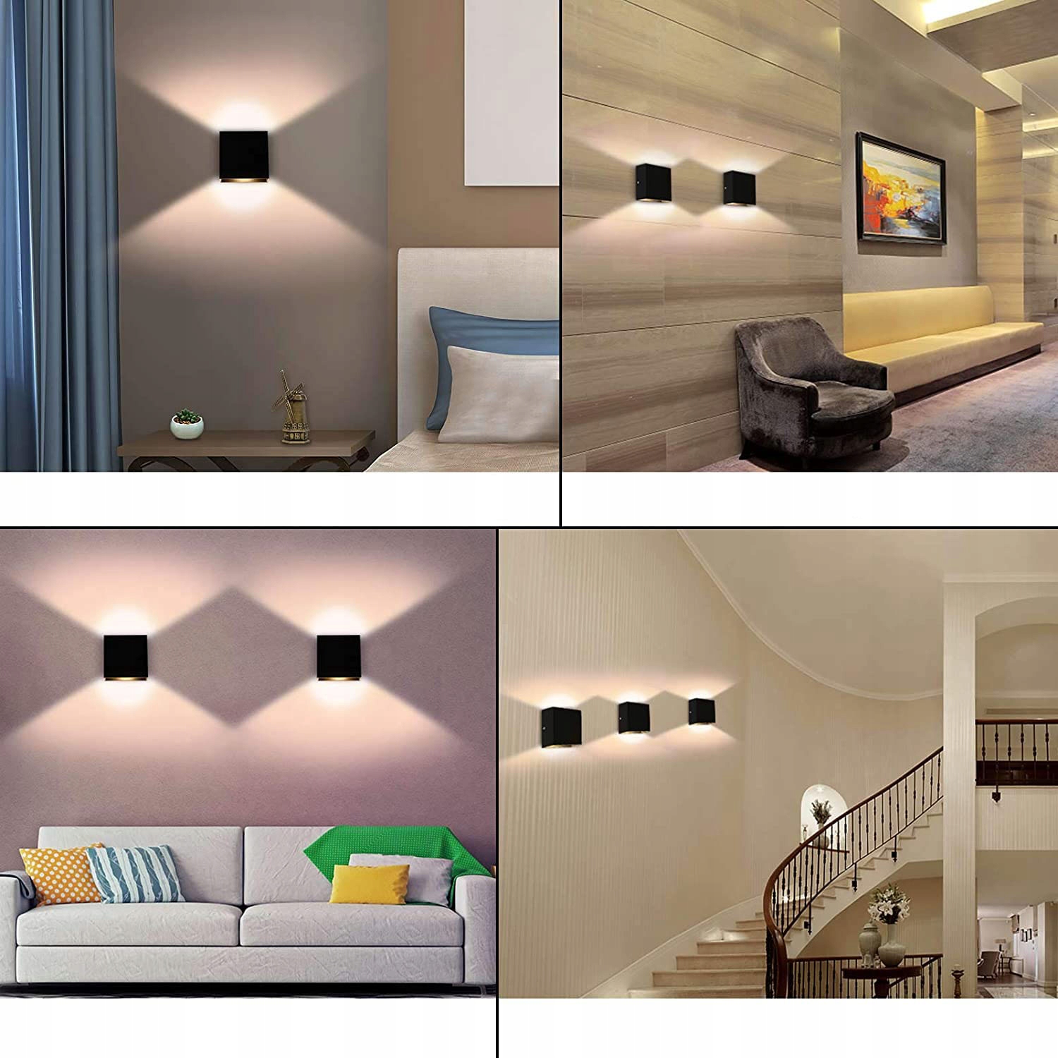 Lampa ścienna salon korytarz kinkiet GÓRA-DÓŁ x 3 Klasa efektywności energetycznej A