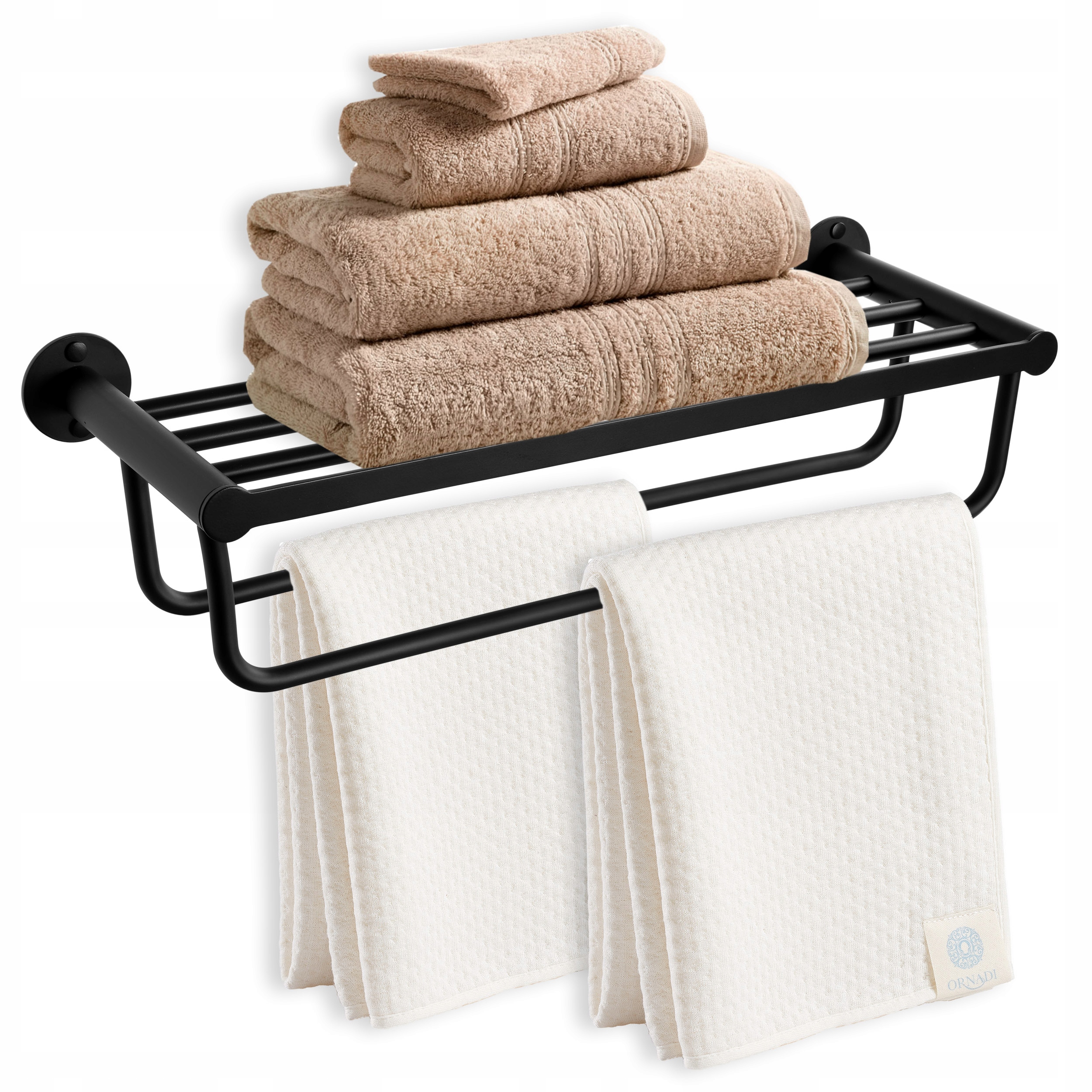 

Wieszak Łazienkowy Na Ręczniki Z Półką Loft Czarny