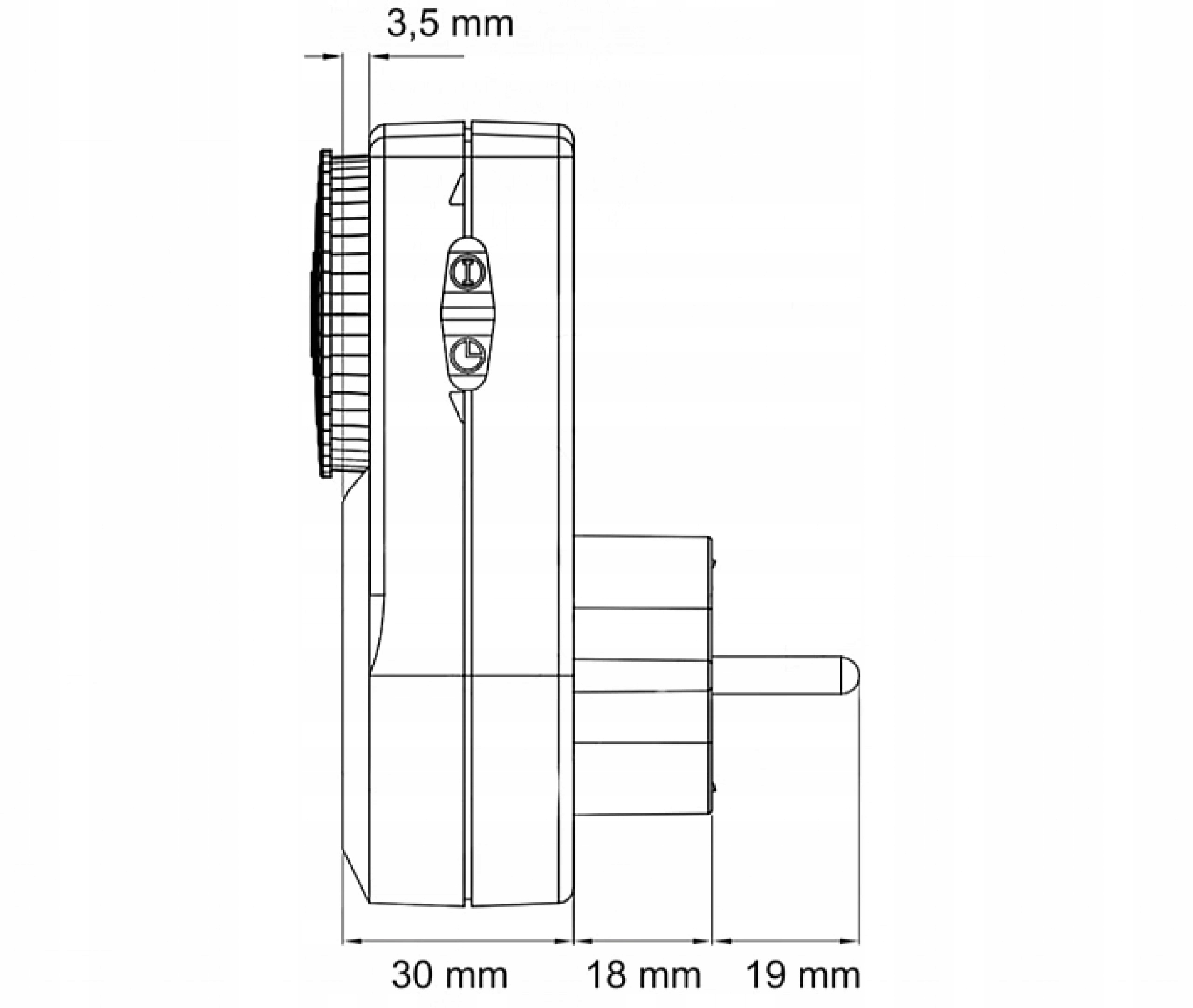 Mini Mechaniczny Programator Czasowy Analogowy Włącznik 24h 3500W Sieciowy Stan opakowania oryginalne