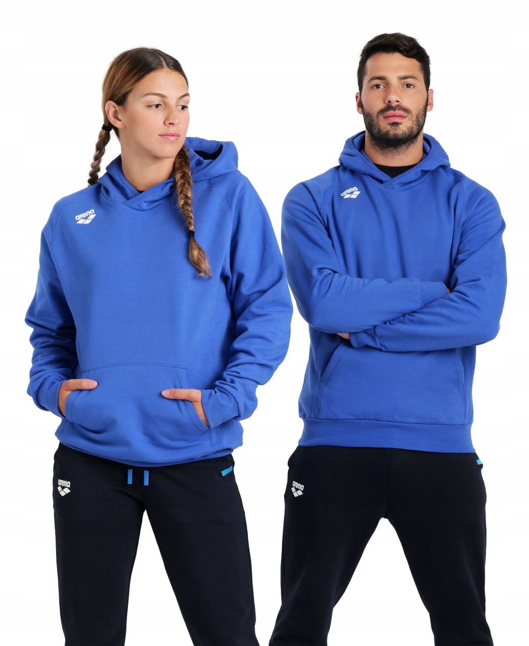 Mikina Arena Team Hooded Sweat Panel Royal XXL