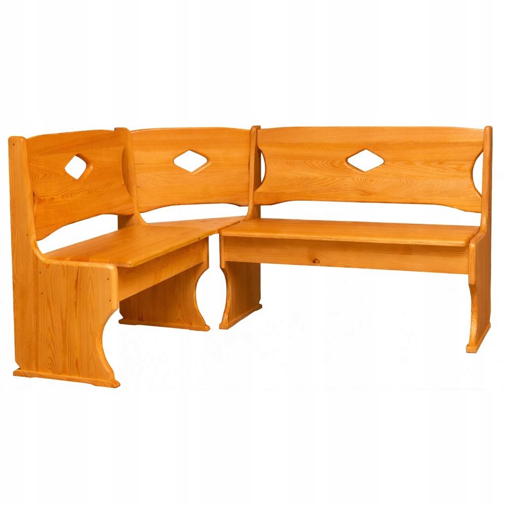 Dřevěný rohový kus borovice do kuchyně, jídelny, masivní dřevo Model O Olše