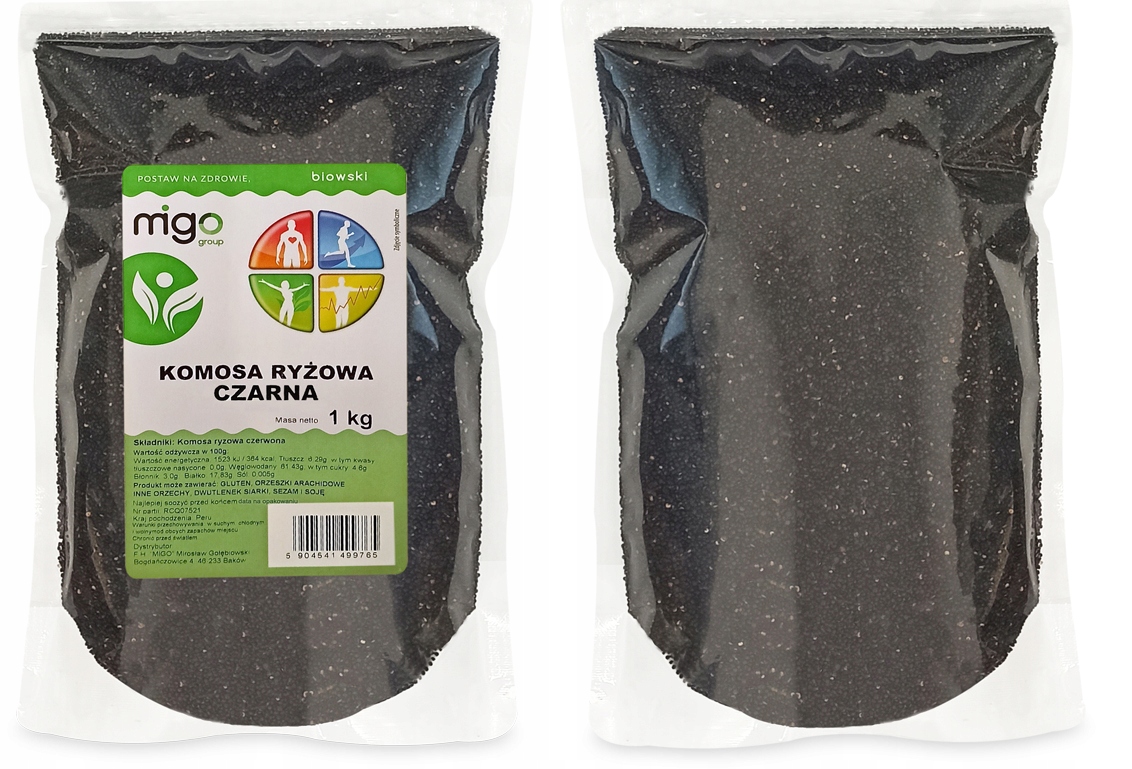 QUINOA - KOMOSA RYŻOWA CZARNA 1Kg - MIGOgroup EAN 5904541499765