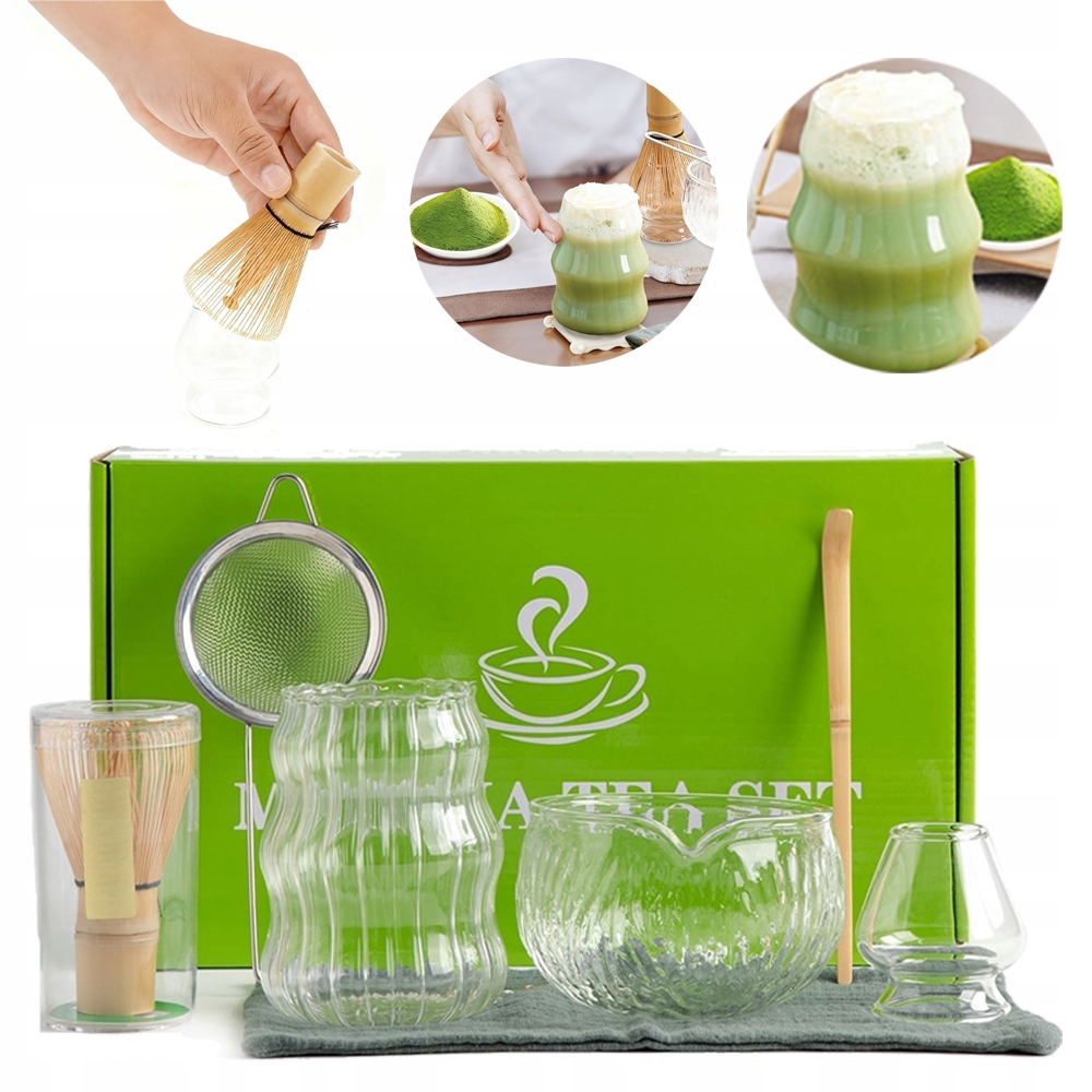 Bambusová Sada Na Výrobu Matchy Šlehací Metla Lžíce Metla 7V1 Dárky