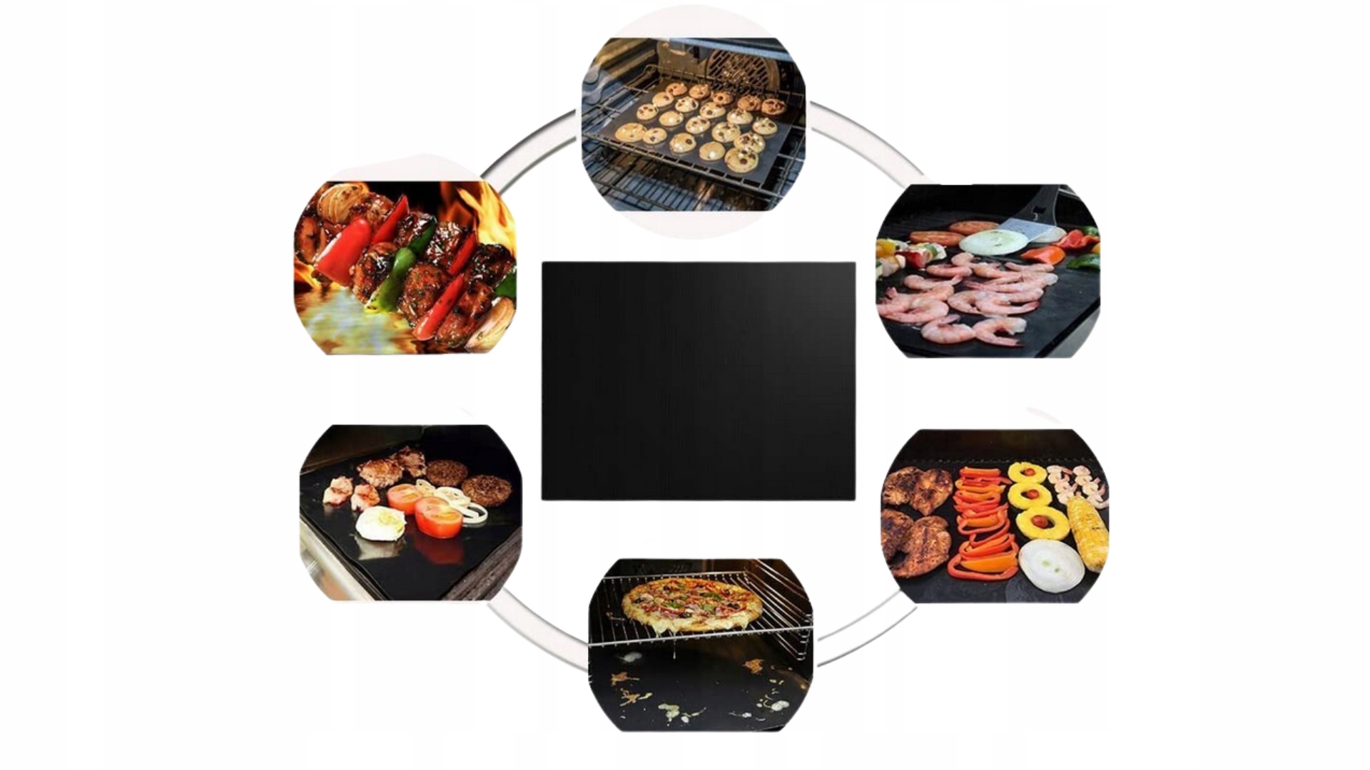 

5x Mata Teflonowa Na Grilla Tacki Do Pieczenia