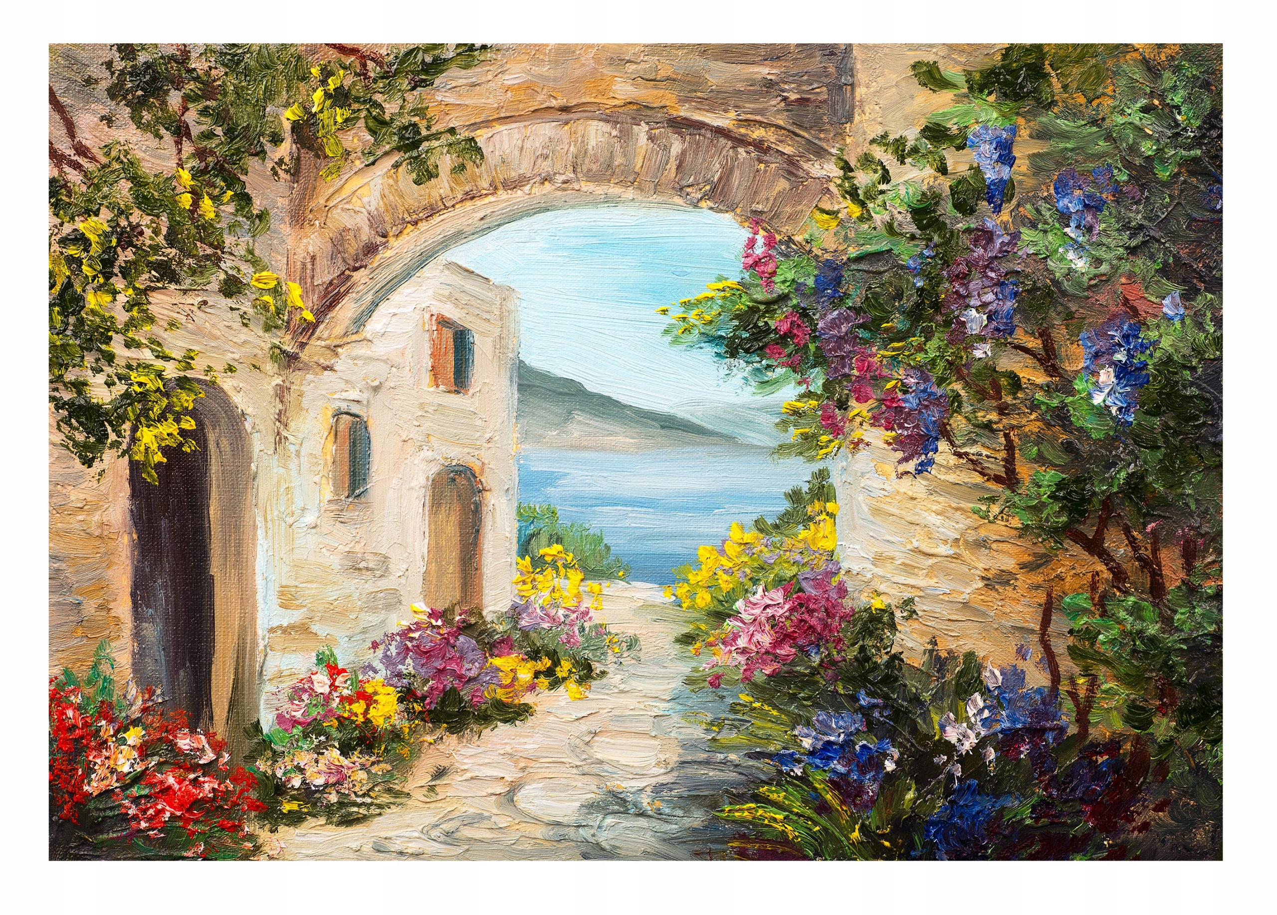 Fototapeta Toskánske Uličky Akvarelová obývacia izba 416x254