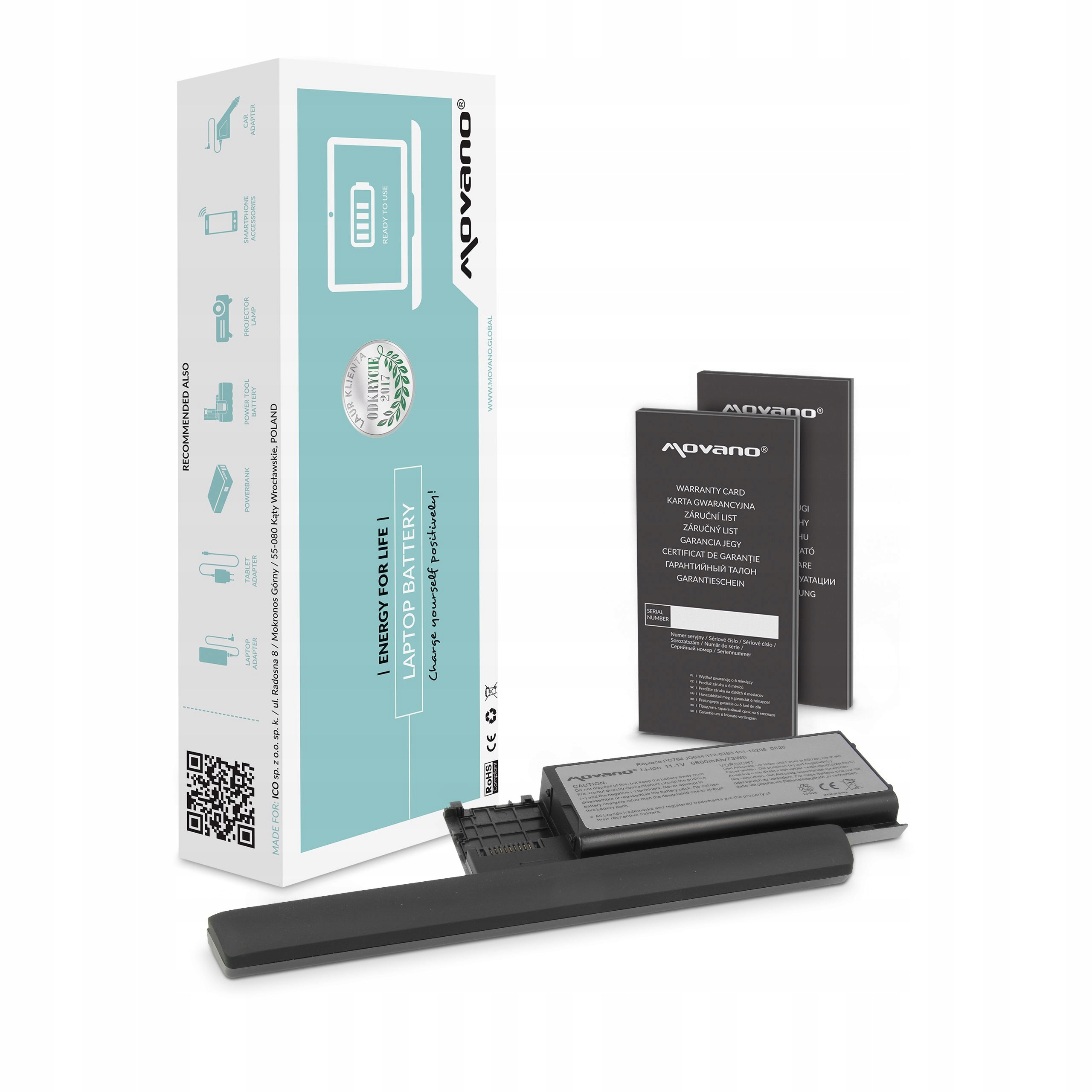 Baterie Movano pro Dell Latitude D620 (6600 mAh)