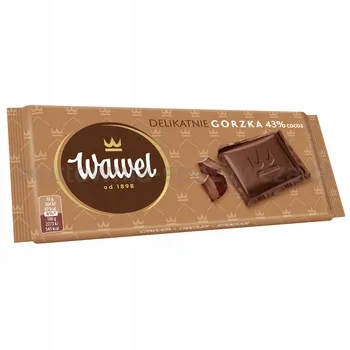 Levně Wawel Čokoláda jemně hořká 43% cocoa 80 g
