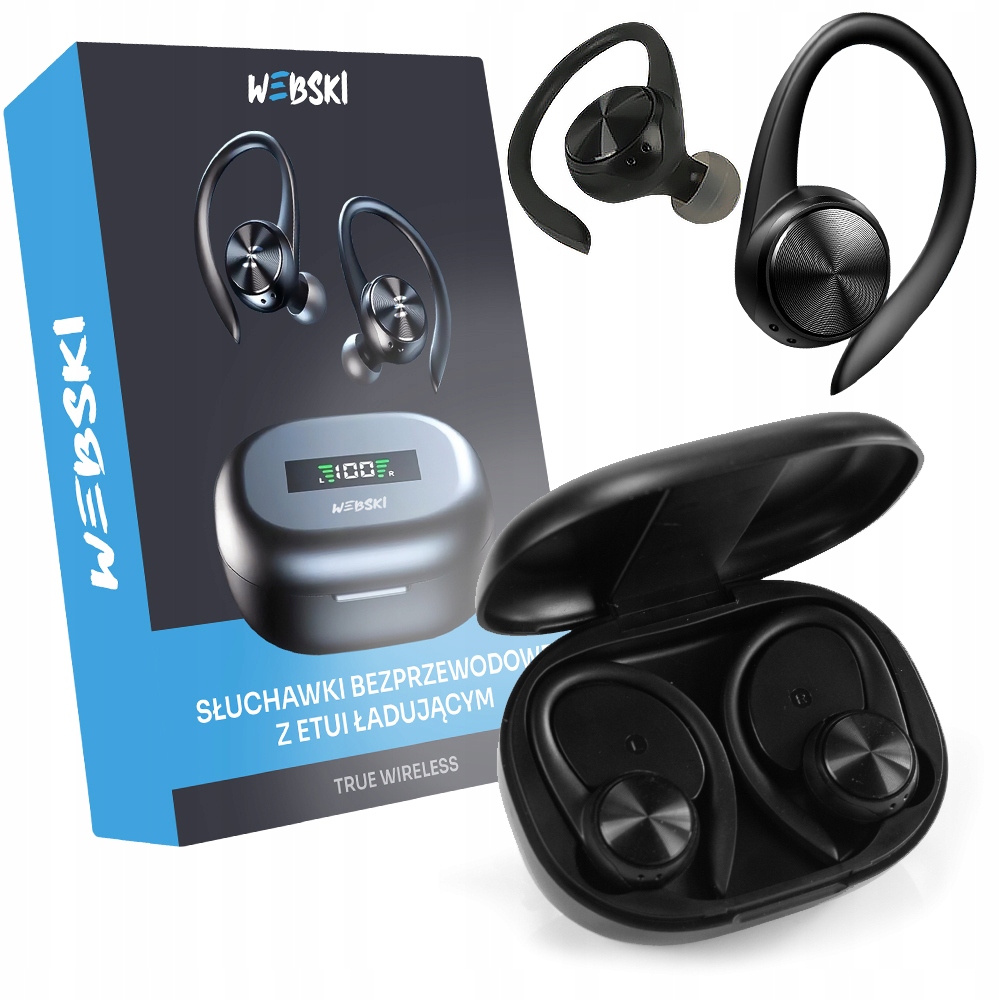 SŁUCHAWKI BEZPRZEWODOWE TWS BT 5.0 DO IOS ANDROID Zasięg 10 m