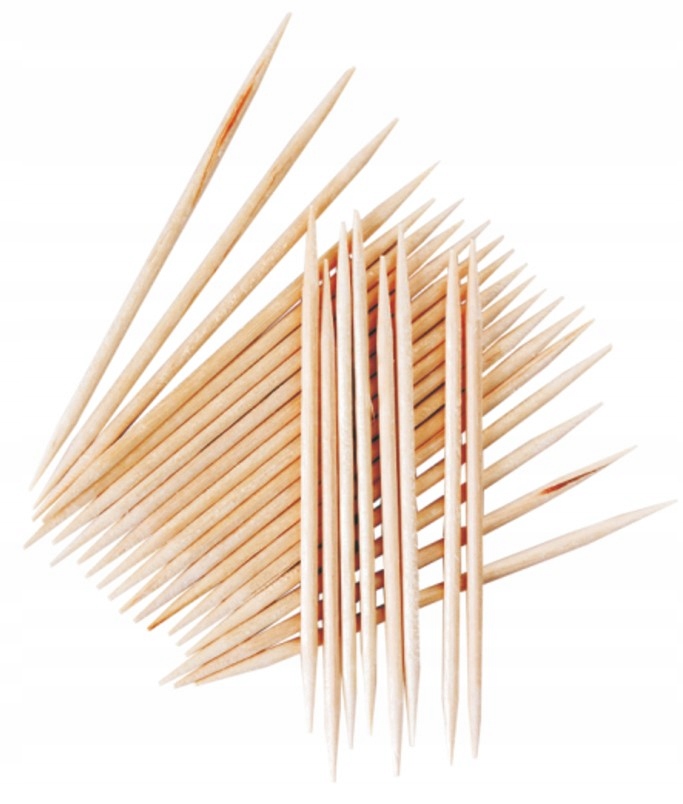 WYKAŁACZKI BAMBUSOWE DREWNIANE W POJEMNIKU 200 SZT Długość 6.3 cm