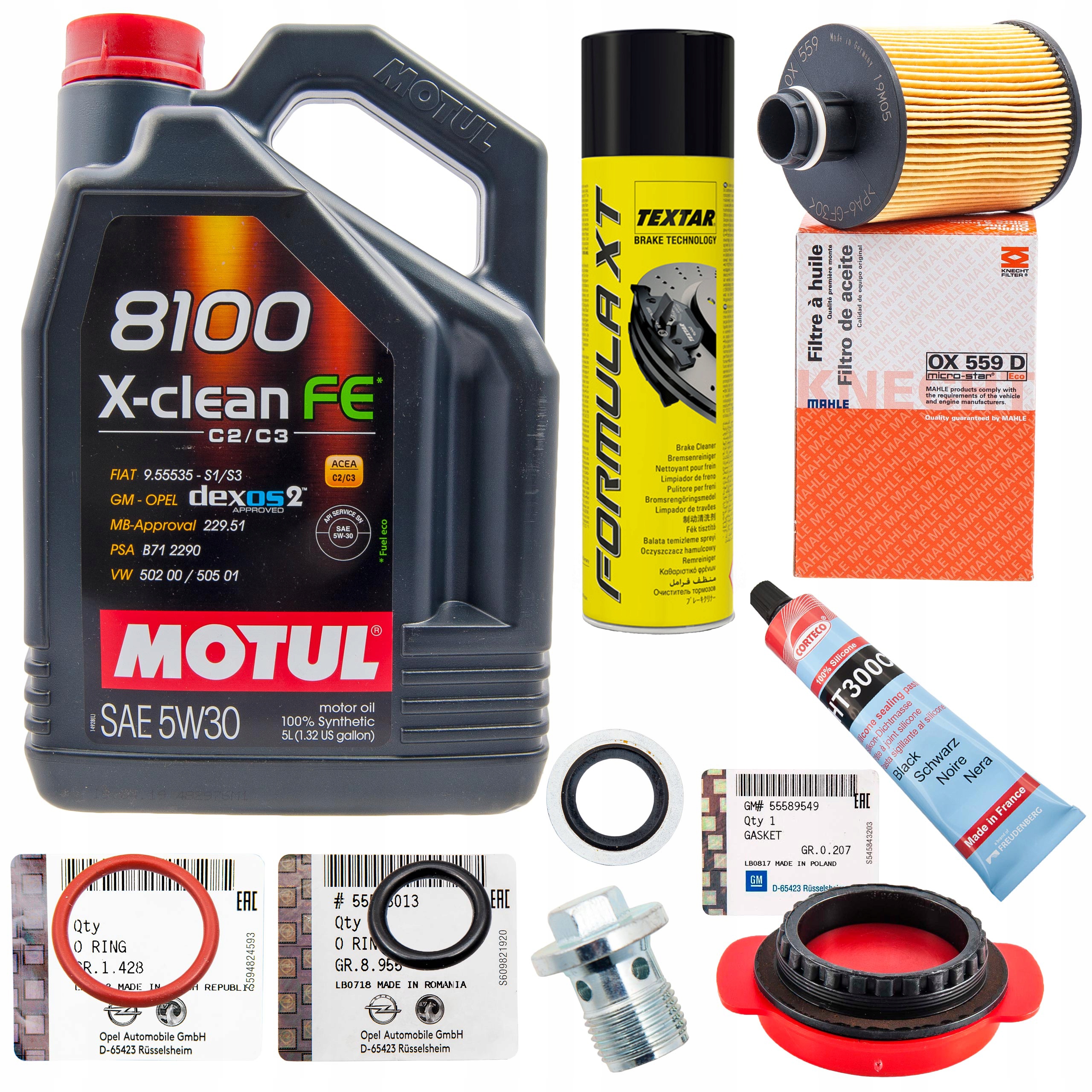 ZAFIRA C 2.0 USZCZELKA SMOKA OLEJ + FILTR KNECHT