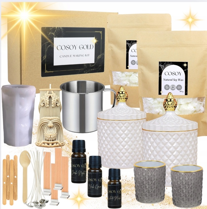 Sójová Sviečka Z Formy Veľká Bohatá Exkluzívna Sada Na Výrobu Darček Diy
