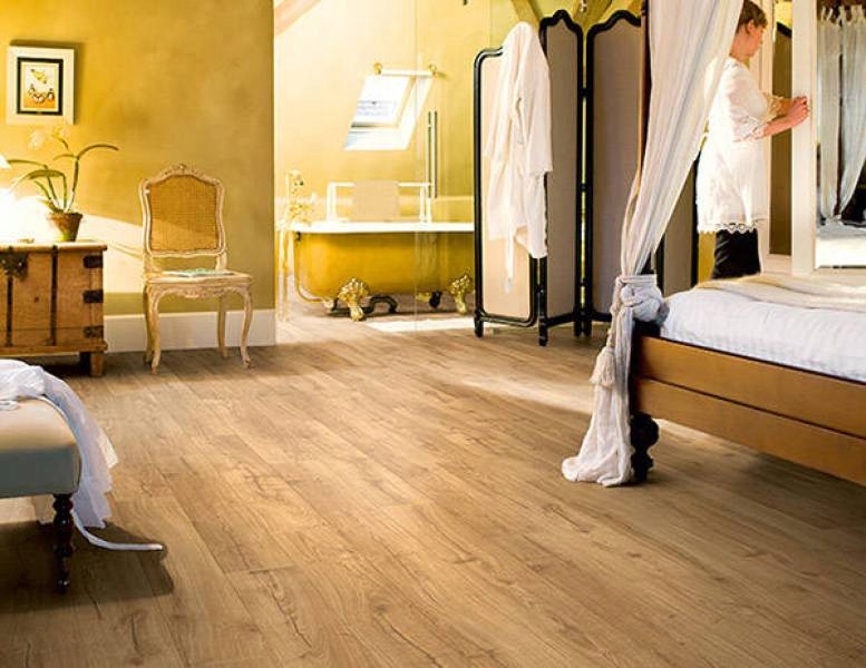Panele Podłogowe Dąb Klasyczny Naturalny Wodoodporne AC4 8 mm V4 1.84m2 Producent Quick-step