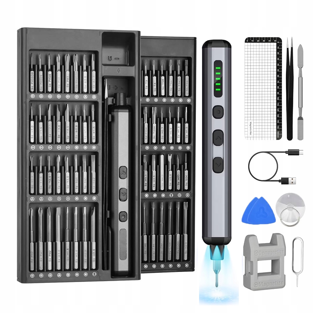 Sada Šroubováků S Mini Elektrickými Šroubováky A 64 Magnetickými Vrtáky