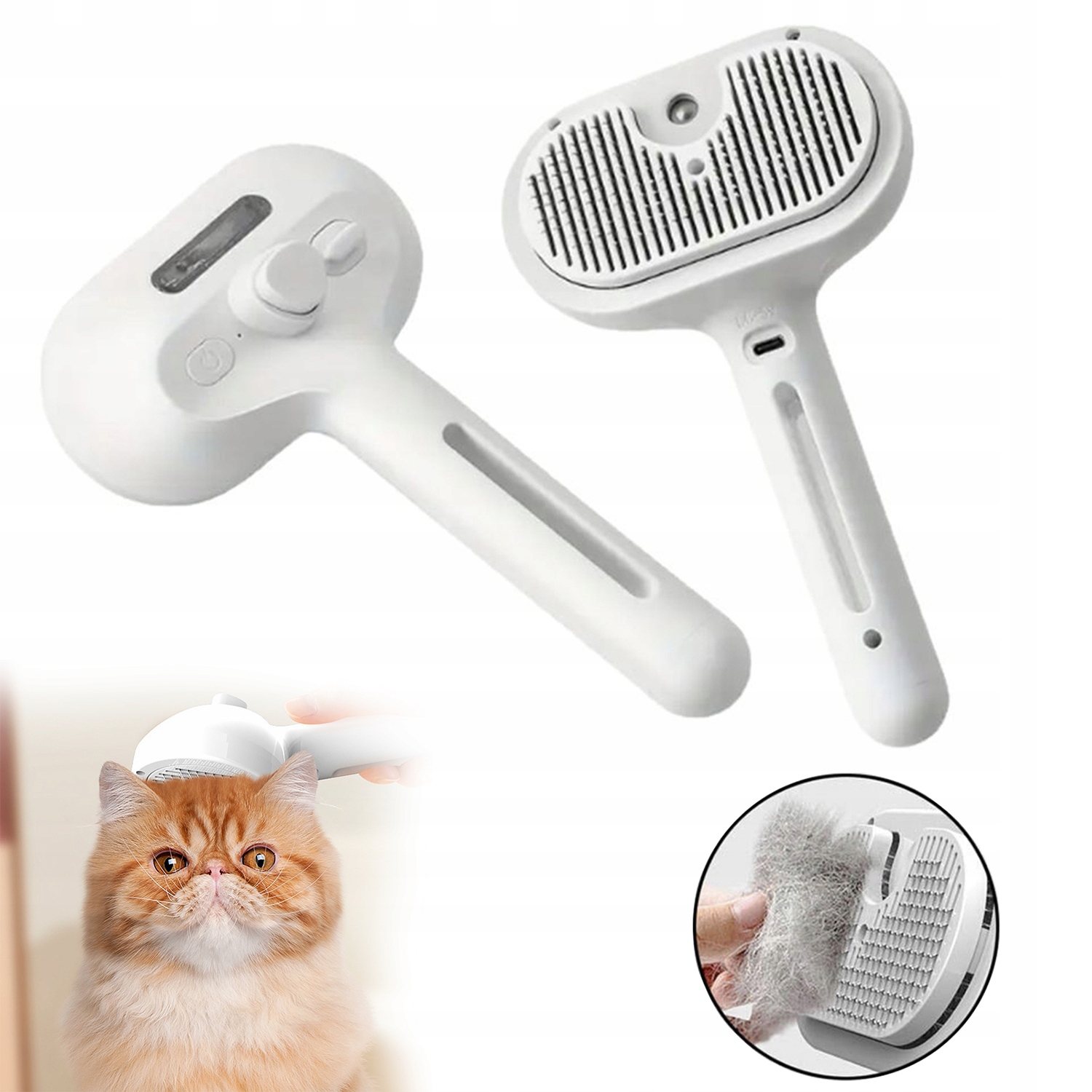 Parní Kartáč Pro Psa Kočku Elektrický Na Česání Chlupů