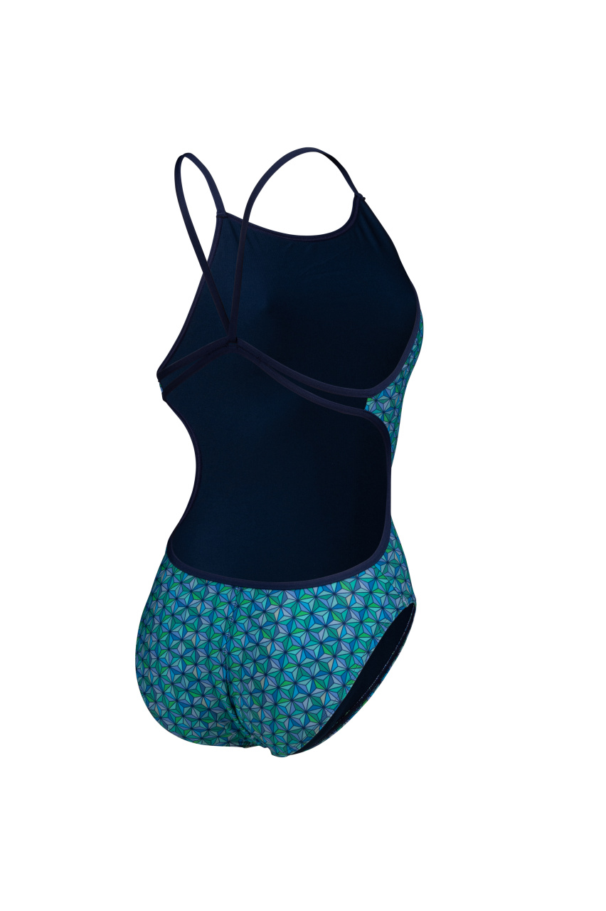 Strój kąpielowy Arena STARFISH SWIMSUIT LACE NAV TURQUOISE MULTI 40 Kolor dominujący odcienie niebieskiego