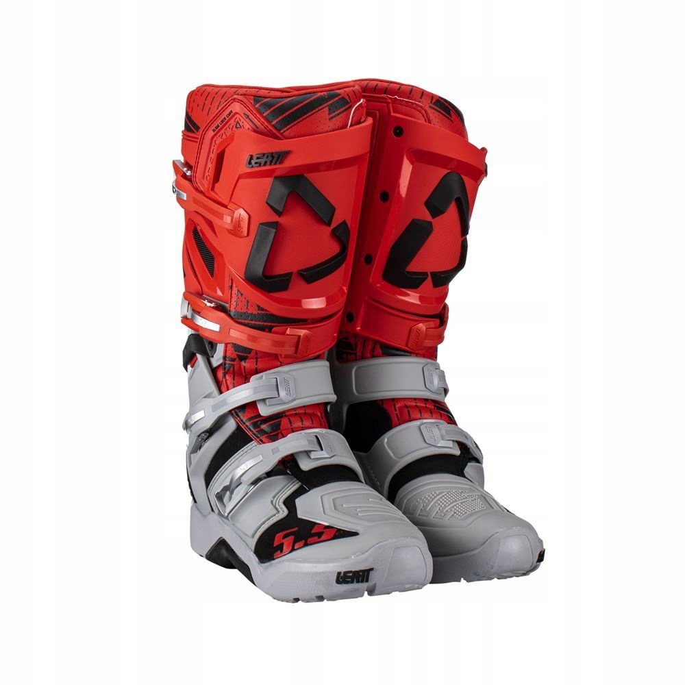 Leatt Topánky Cross 5.5 Flexlock Enduro Boots JW22 Červená/sivá Veľkosť 48