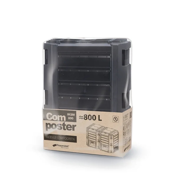 Kompostownik dwukomorowy 800L Prosperplast Module Compogreen Wysokość produktu 82.6 cm