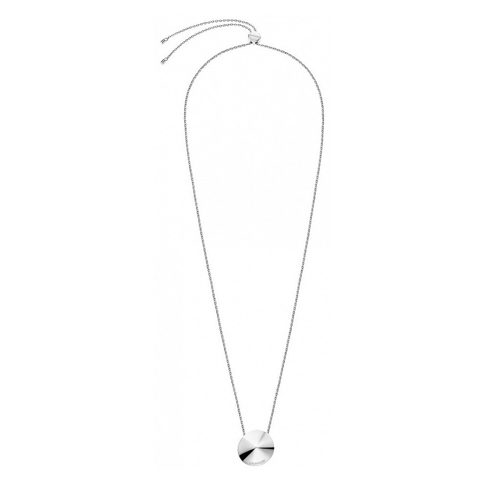 Náhrdelník Calvin Klein Kolečko ocel barva stříbra nastavitelná