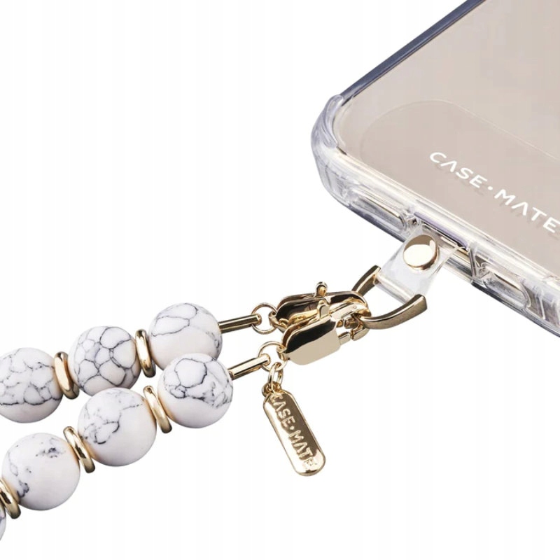 Case-Mate - Beaded Phone Wristlet - White Marble