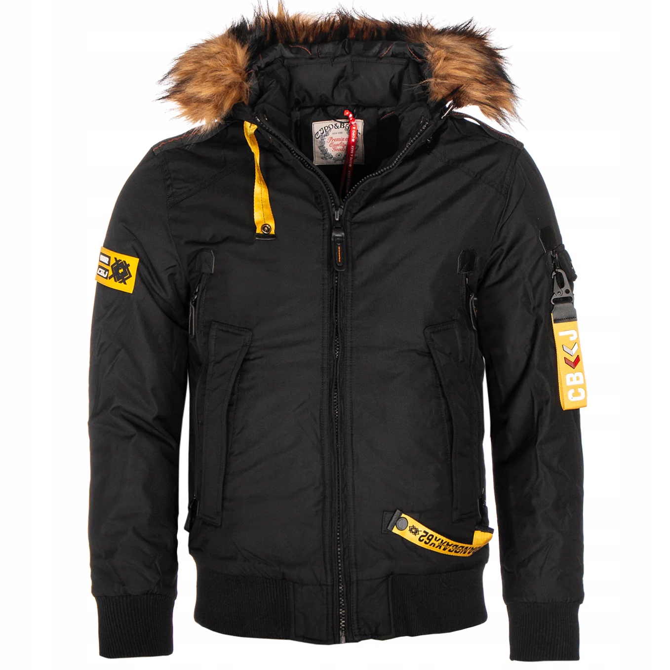 Pánská bunda Cipo Baxx podzimní a zimní, teplá, s odnímatelnou Kapuce a odnímatelnou Kožíšek
