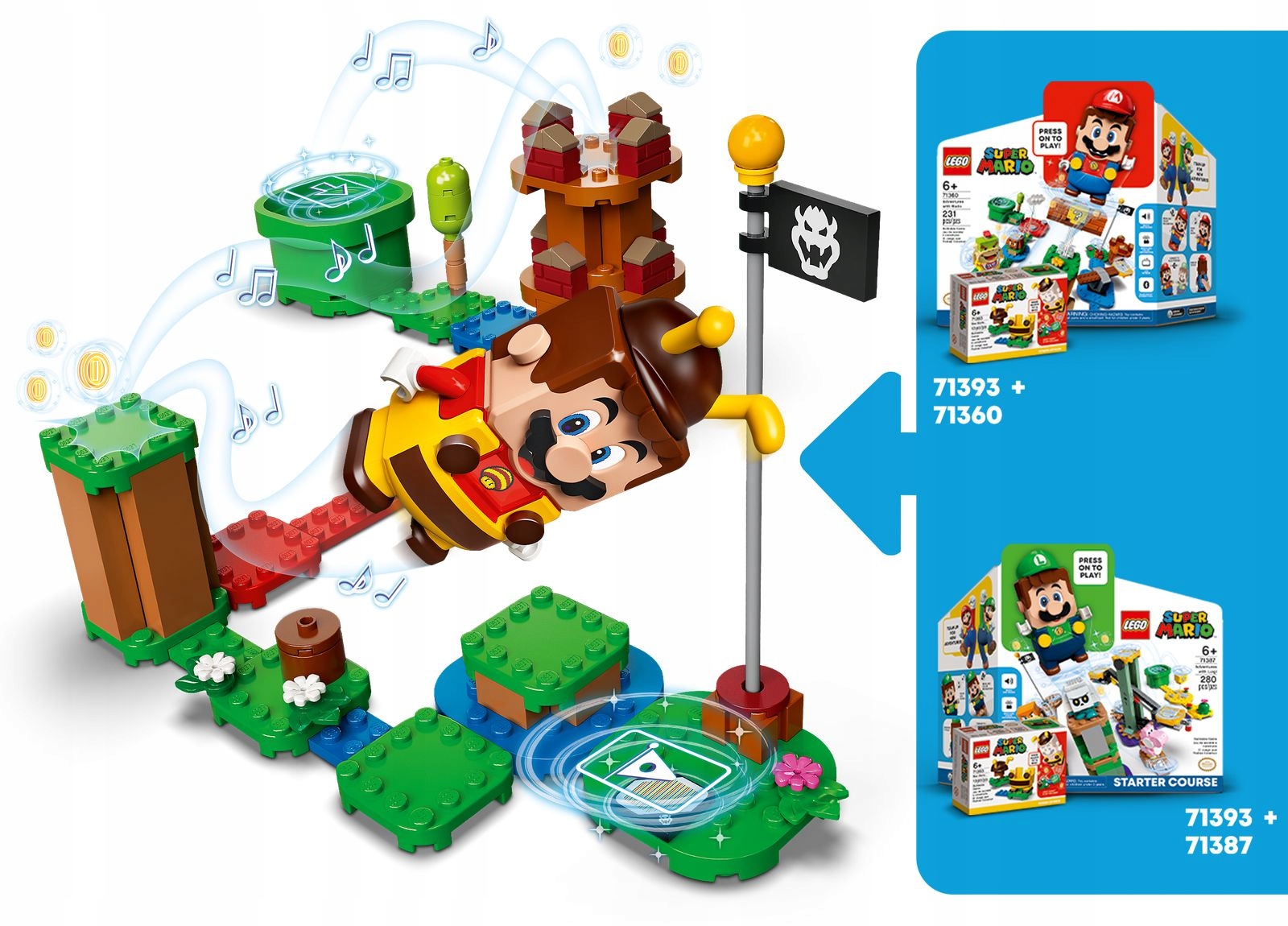 LEGO SUPER MARIO 71393 MARIO PSZCZOŁA ULEPSZENIE Płeć chłopcy dziewczynki