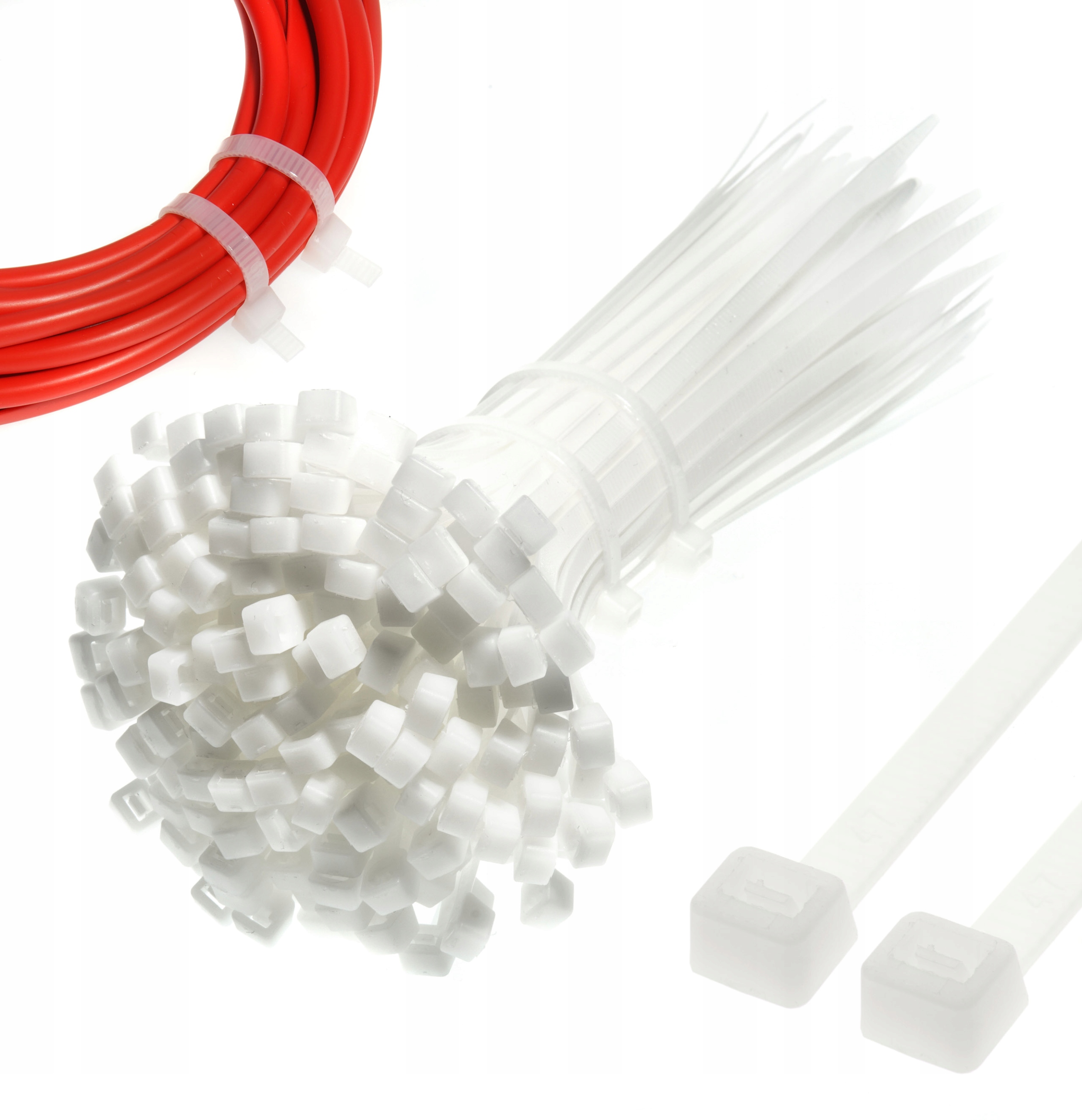 Trytytki Opaski Zaciskowe Białe Trytki 4,8x300mm