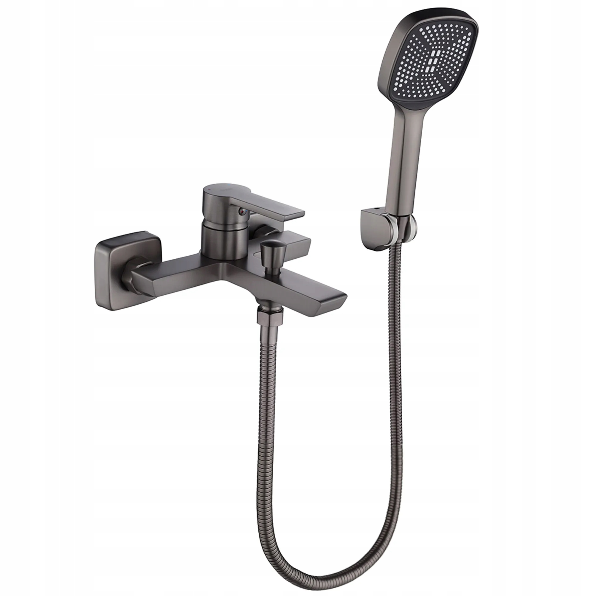 Nástěnná vanová baterie se sluchátkem Tmavě matná Šedá Titan Argus Mat