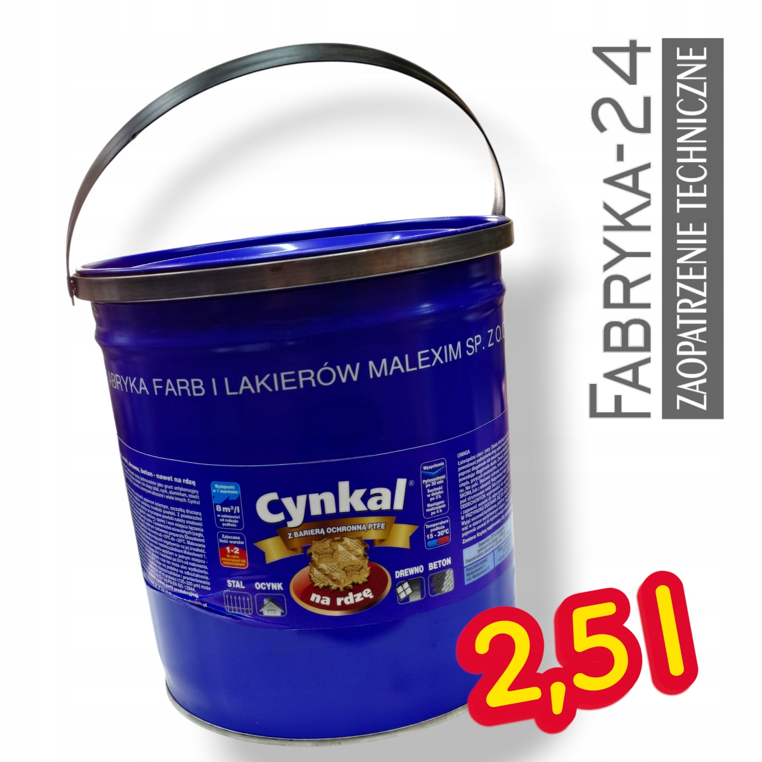 Cynkal 2,5 L Szary 7015