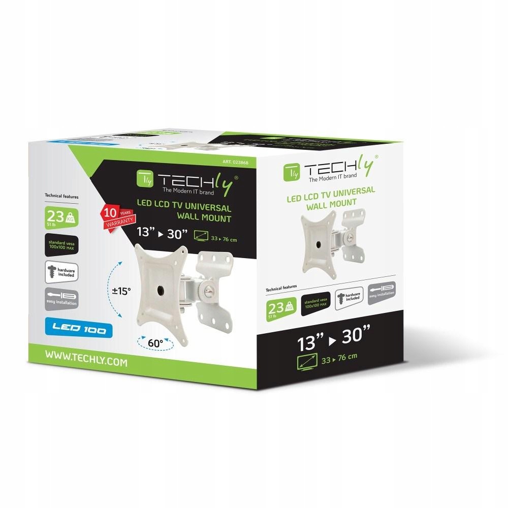 Techly Uchwyt Ścienny Tv Led/lcd 13-30 Cali 23KG O