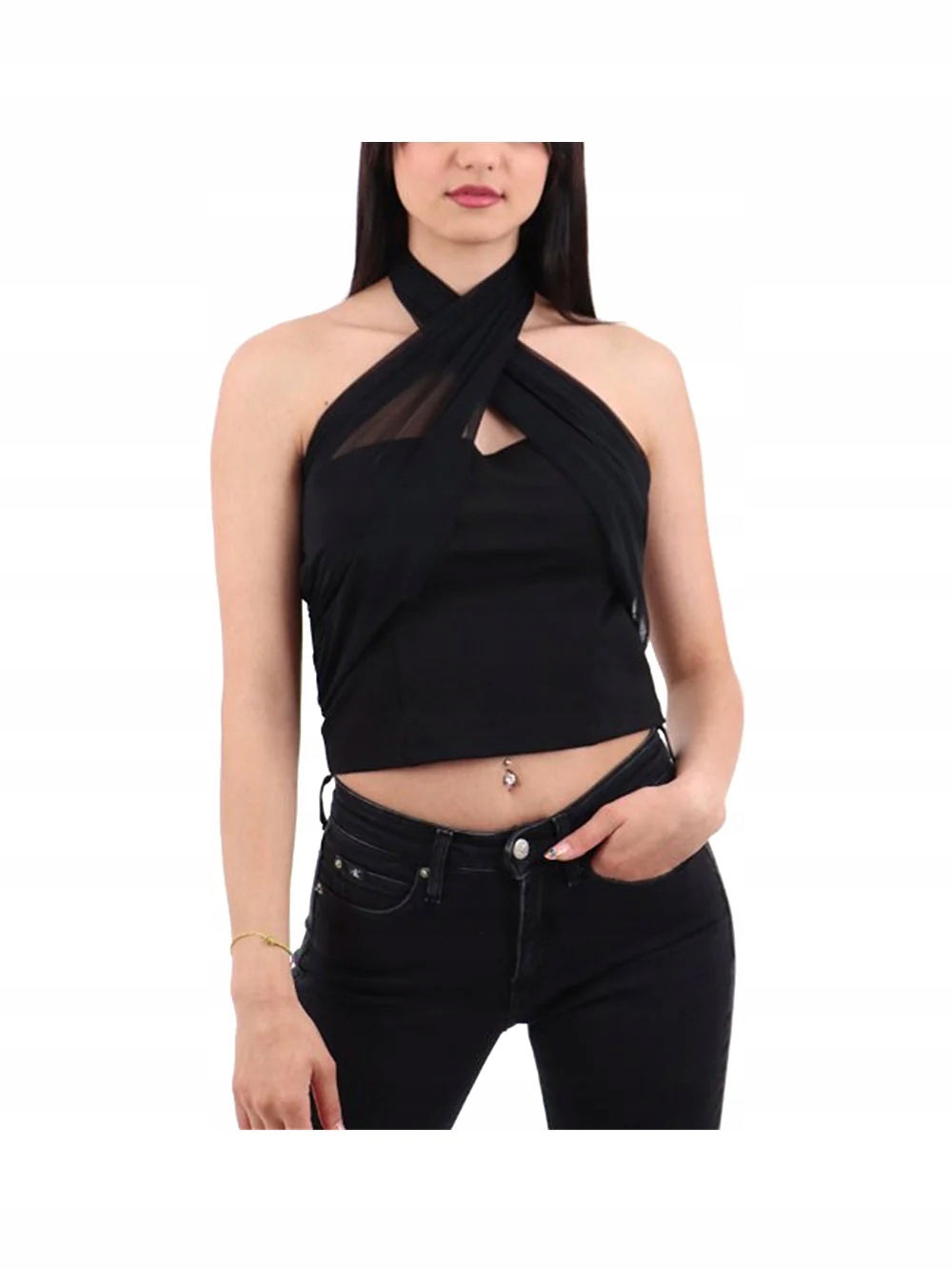 Gaelle Paris Černý Top Bez Rukávů (M)