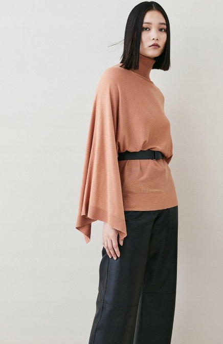 Karen Millen Volný Svetr S Kašmírem Hnědý Xs Y1V