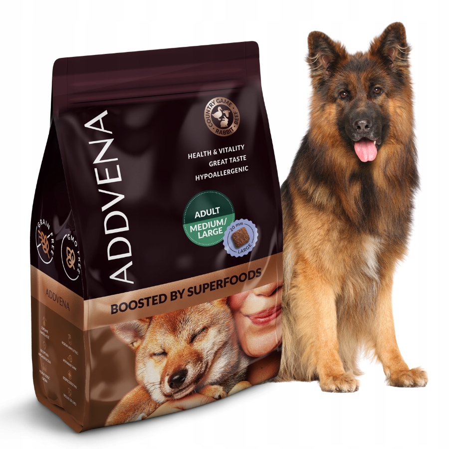 Levně Addvena Boosted By Superfoods krmivo pro Německého Ovčáka 2,5 kg