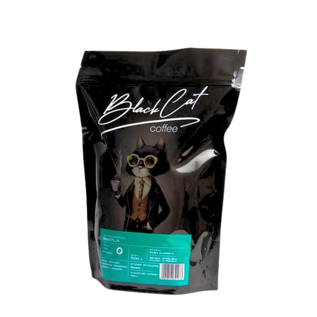 Levně Káva Zrnková Black Cat Brazílie 100% Arabica 500 g
