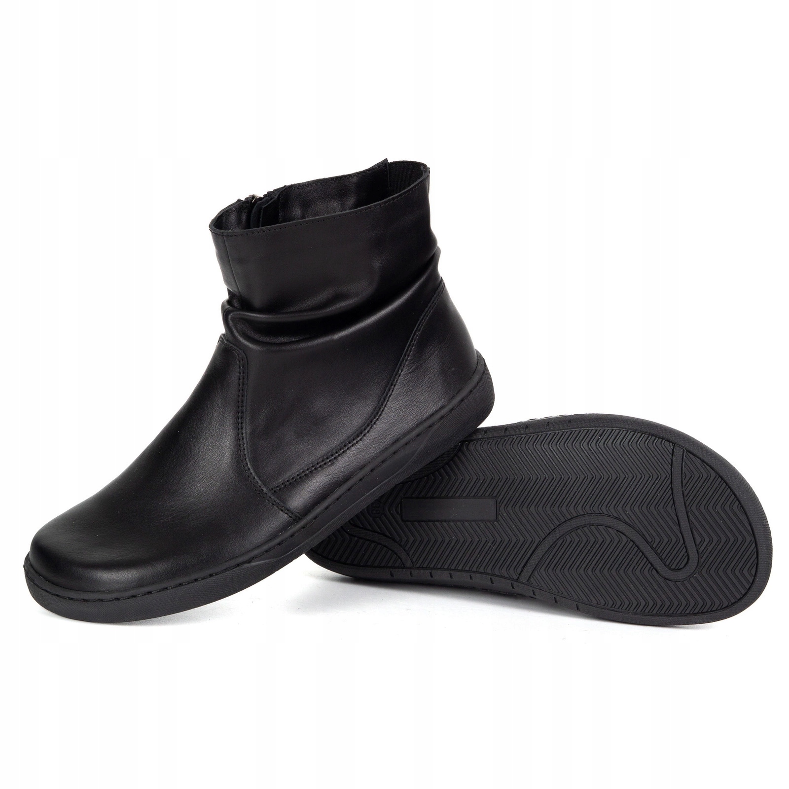 Dámské barefootové boty s zatepleným zipem 1297 černé 37
