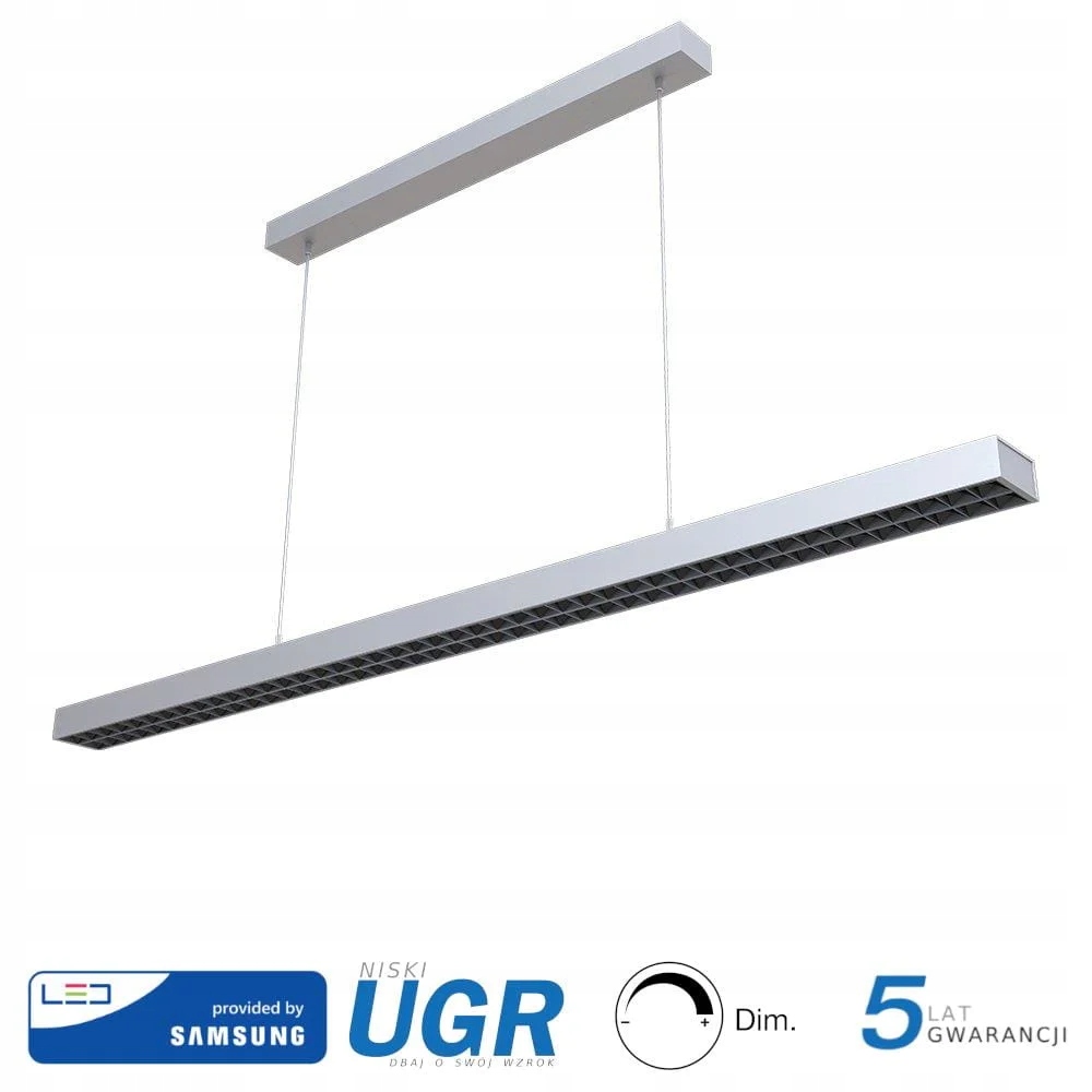 V-tac Led svietidlo Linear 60W UGR6 sivé VT-7-61 4000K hliníkové