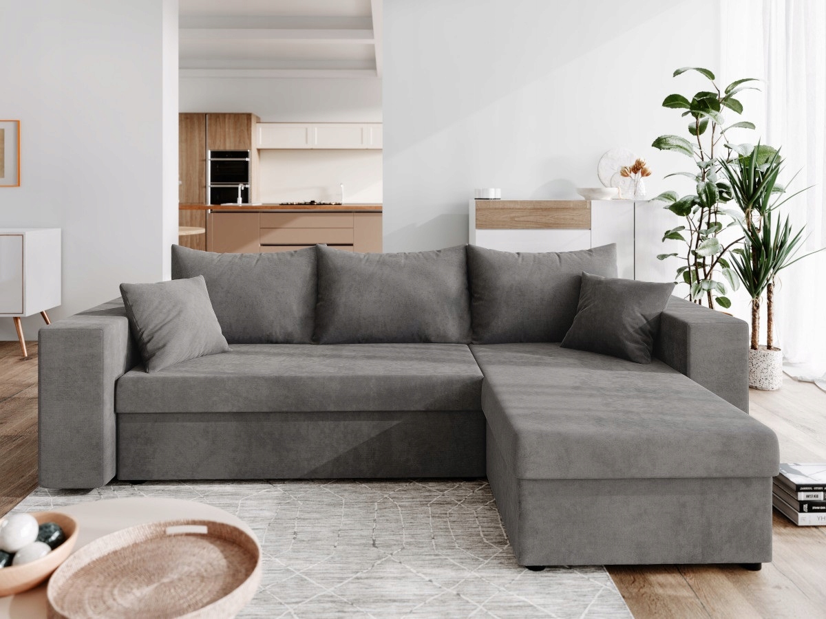 Rohová pohovka 248x147x81 Rohová Sedací Souprava Funkce Spaní Kontejner Classic O-sofa