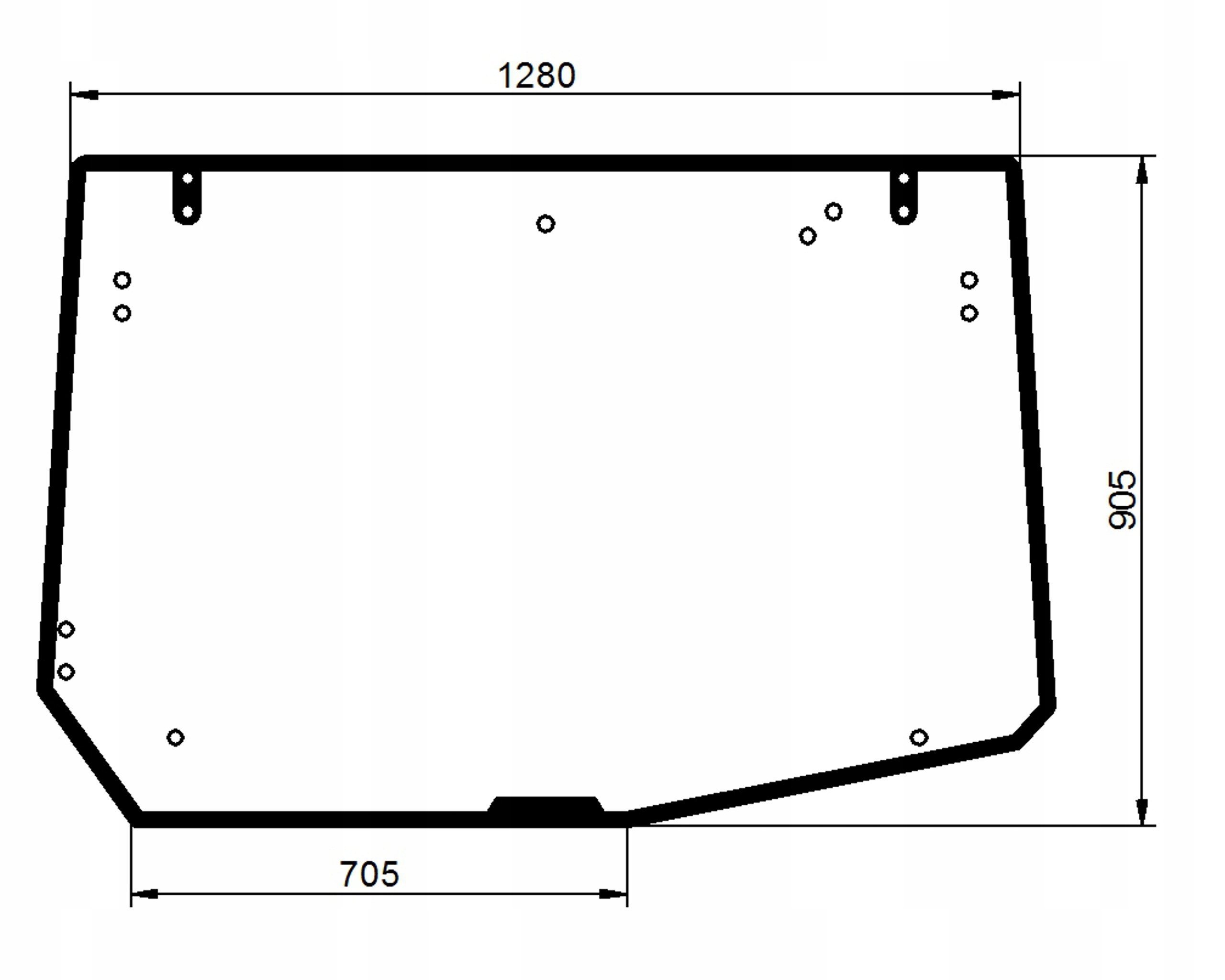sklo Valtra T1, N1 zadní