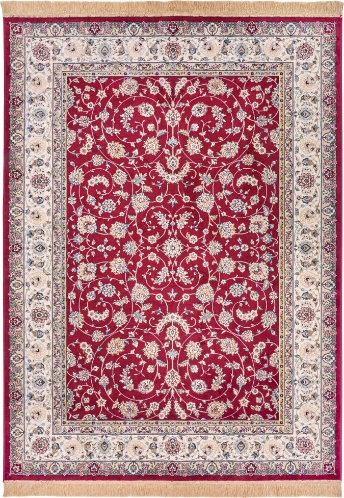 Tradičný koberec do obývačky 135 x 195 cm, klasický, krémovo červený