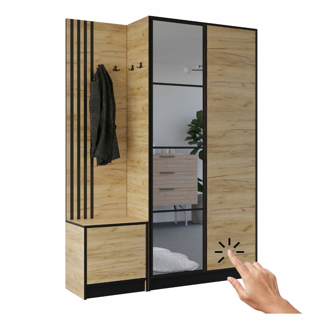 Šatní skříň Costa 13 dub craft zlatý Vzor 1