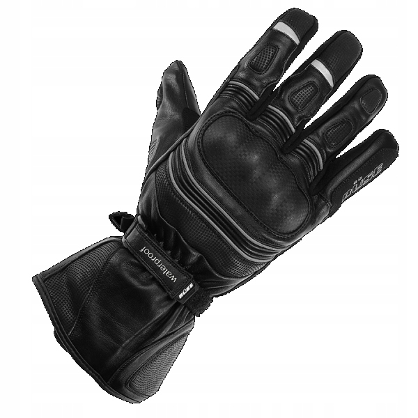 Turistické motocyklové rukavice Buse Willow Black vodotesné