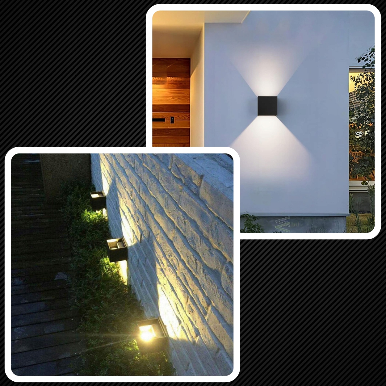 KLIKIET ZEWNĘTRZNY NA ELEWACJĘ NAŚCIENNY LED NA ŚCIANĘ 6W 10cm PLAFON Kolor czarny