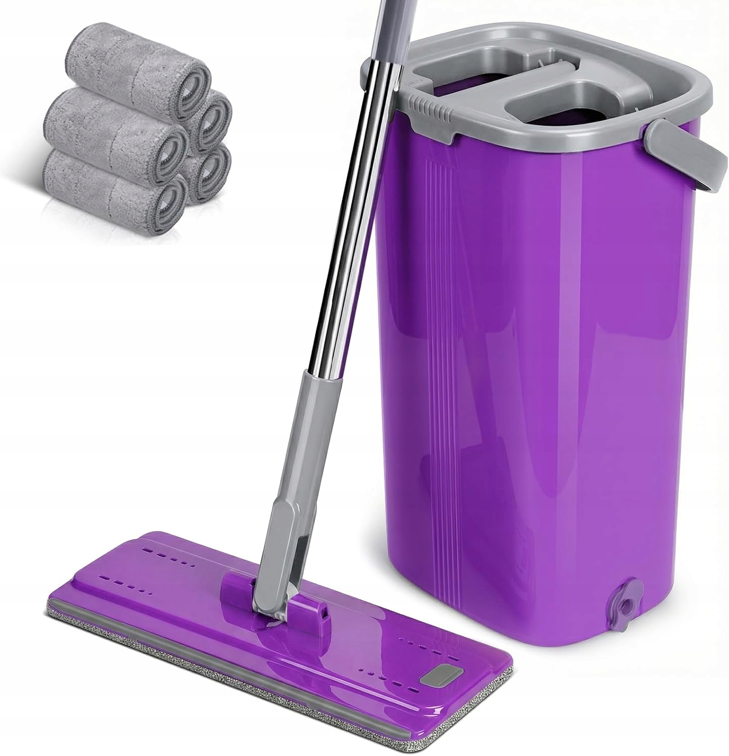 Mastertop Plochý mop s kbelíkem a 5 návleky z mikrovlákna
