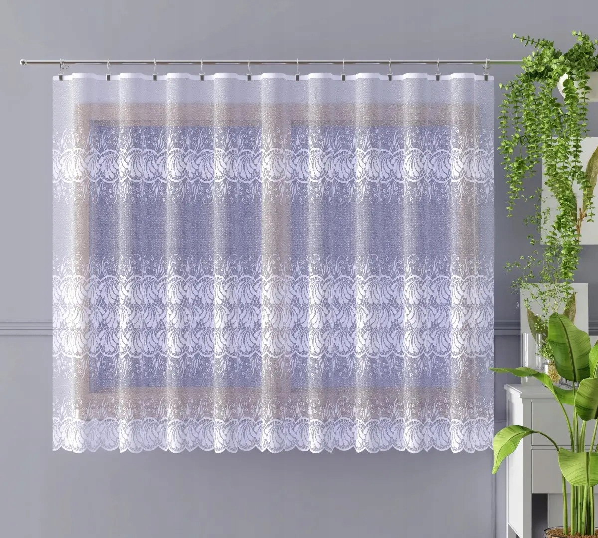 Mg Záclona 105/056 Bílá 500x160cm Hotová obšitá Bt