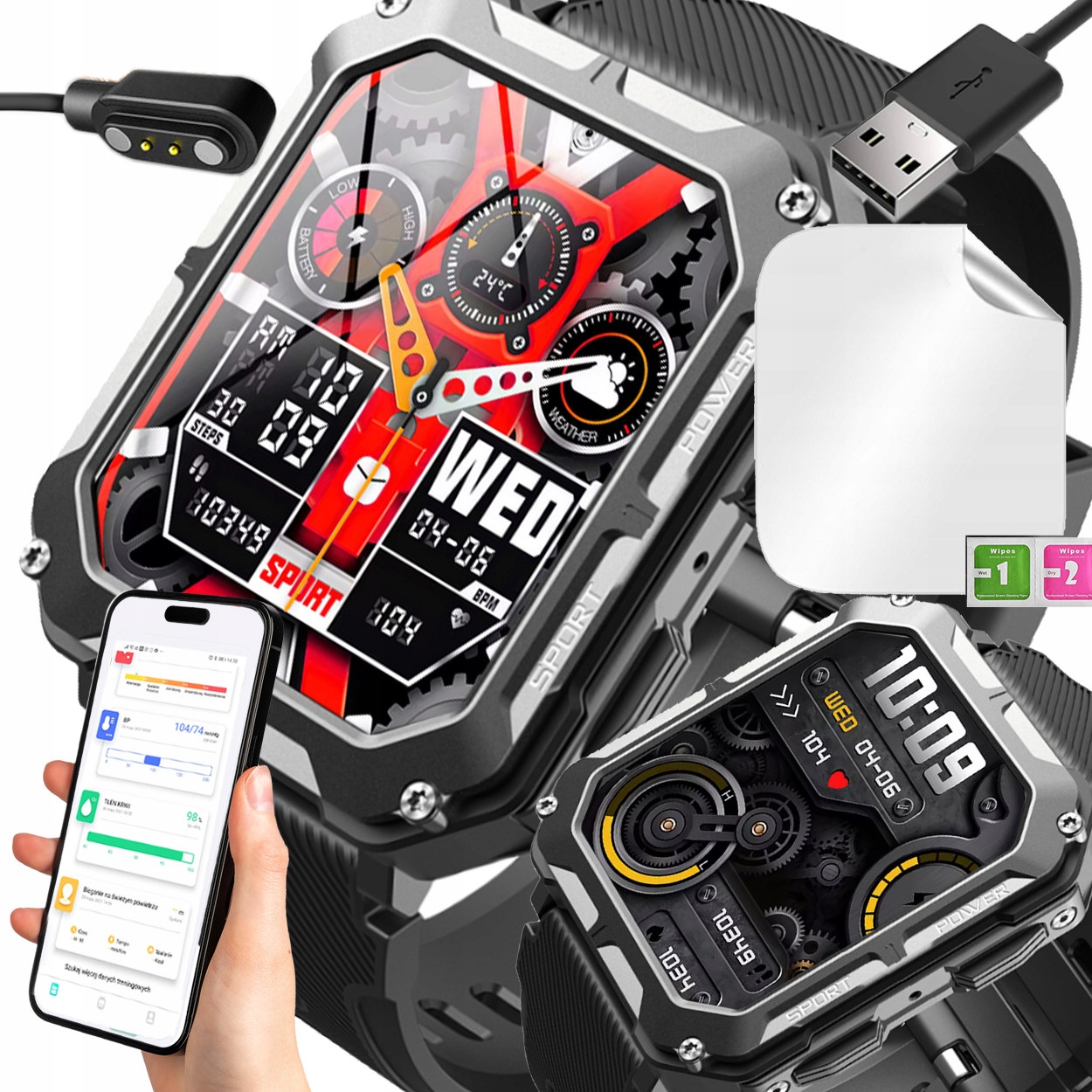 Chytré Hodinky Pánské Hodinky Černé Menu Pl Mužské Bluetooth volání