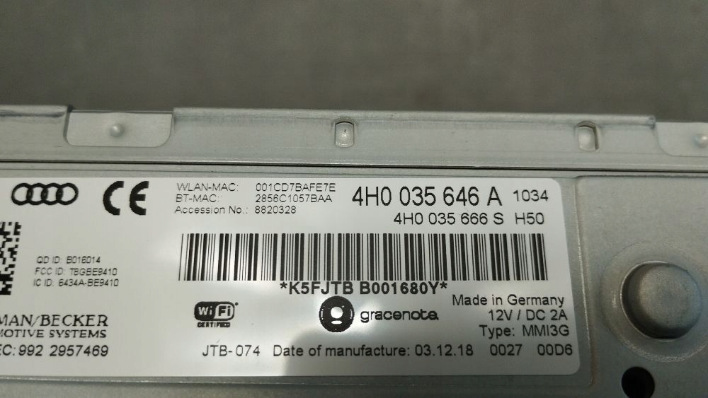 Audi A8 D4 4H STACJA MMI Navigation 4H0035646A