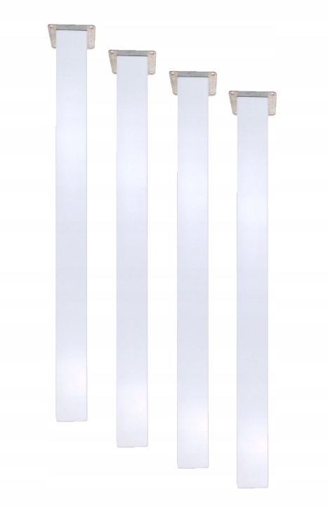 Sada nôh drevená nábytková noha štvorcová 5x5x72 cm biela upevnenie