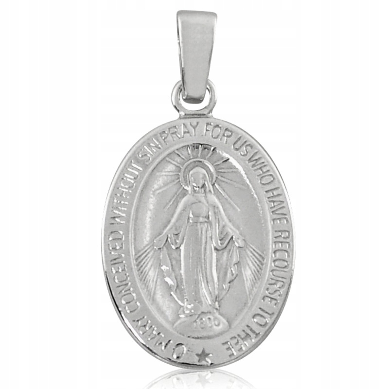 Medailon S Pannou Marií Nádhernou Stříbro 925 Oválný