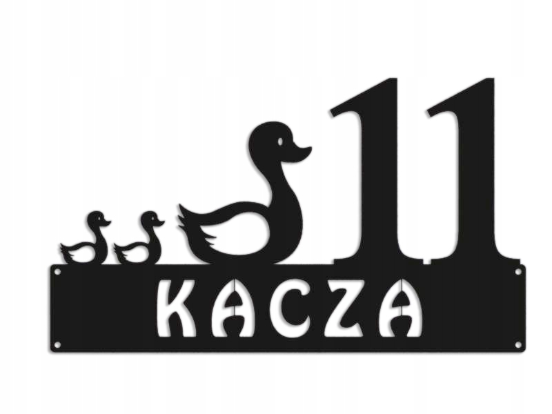 Číslo Na Dom 80 cm Tabuľa Adresa Ocel 2 mm ul. Kacza