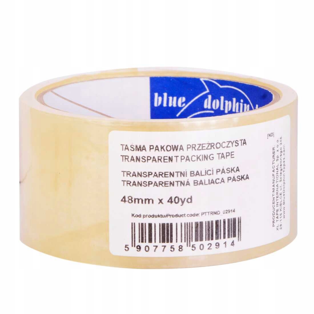 

Taśma Blue dolphin przezroczysta 48 mm x 36,58 m