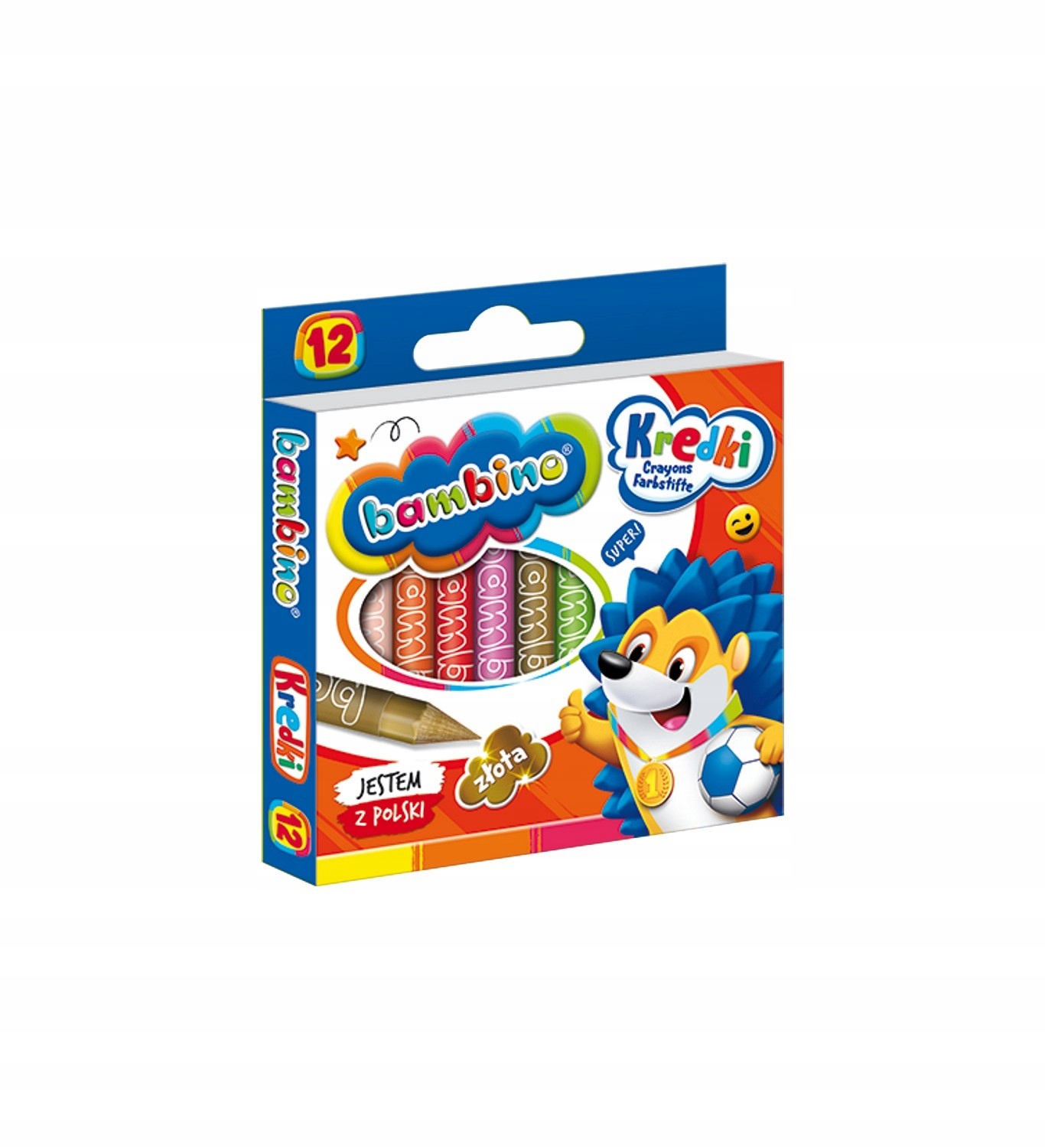 KREDKI ŚWIECOWE BAMBINO 12 KOLORÓW SZKOLNE